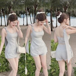 Elegant Gray Mini Dress